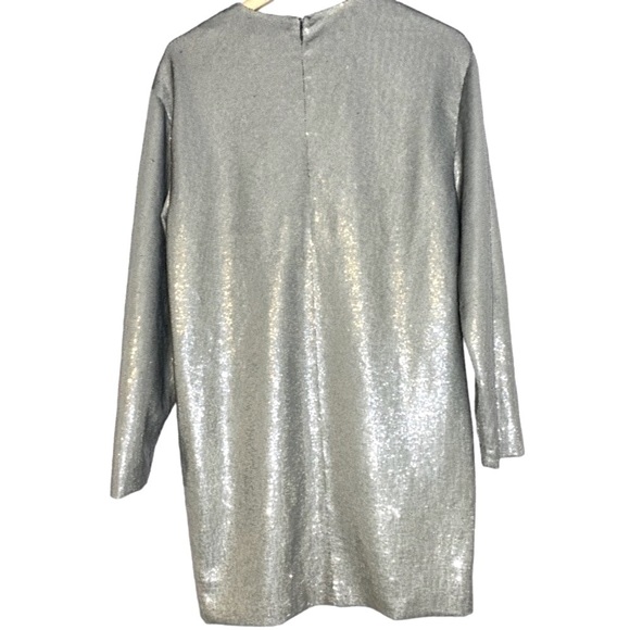 NWT Ralph Lauren Purple Label Runway Collection Silver Sequin Sheath Dress 8 - Picture 10 of 15